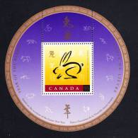 Canada MNH Scott #1768i Souvenir Sheet 95c Year Of The Rabbit - With China '99 Logo - Nuovi