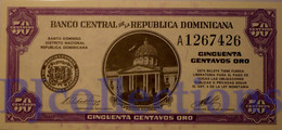 DOMINICAN REPUBLIC 50 CENTAVOS 1961 PICK 89a UNC - Dominicaine