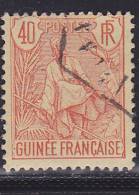 GUINÉE FRANÇAISE N° 27 40C ROUGE ORANGE S PAILLE  TYPE BERGER PULAS OBL - Andere & Zonder Classificatie