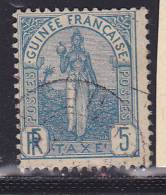 GUINÉE FRANÇAISE N° TAXE N° 1 5C BLEU TYPE FEMME DU FOUTA DJALON OBL - Other & Unclassified