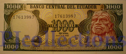 ECUADOR 1000 SUCRES 1988 PICK 125b UNC - Equateur