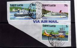 ST SAINT SANTA LUCIA 1980 TRANSPORT MEZZI DI TRASPORTO USED - St.Lucia (1979-...)