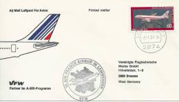 AIR FRANCE AIRBUS IN LEMWERDER-Partner Im A-300 Program 1981 - First Flight Covers