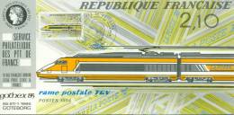 009 Carte Officielle Exposition Internationale Exhibition GOTHEX Suède 1985 France FDC TGV Train Zug Rame Postale - Exposiciones Filatélicas