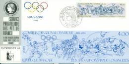 010 Carte Officielle Exposition Internationale Exhibition Olymphilex 1985 France Jeux Olympiques Olympic Games Olympia - Esposizioni Filateliche