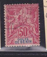 BÉNIN N° 30 50C ROSE TYPE GROUPE ALLÉGORIQUE OBL - Other & Unclassified