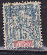 DIEGO SUAREZ ET DÉPENDANCES N° 30 15C BLEU TYPE GROUPE ALLÉGORIQUE OBL - Other & Unclassified