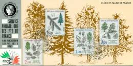 020 Carte Officielle Exposition Internationale Exhibition Italia 1985 France FDC Série Arbres Bäume Trees - Briefmarkenausstellungen