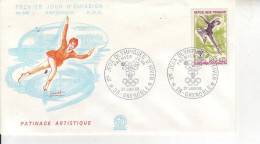 Premier Jour D'émission FDC GRENOBLE Patinage Artistique 27 Jan 1968 - Winter 1968: Grenoble