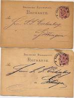 DR P10 2 Postkarten Hannover 1880  Kat. 4,00 € - Postcards