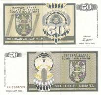 Bosnia And Herzegovina 50 Dinara 1992. UNC P-134 - Bosnien-Herzegowina