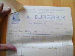 Fac Dupierreux Volets Mécaniques Jalousues Charleroi 1933 - 1900 – 1949