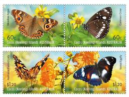 Cocos Islands (Australia) - 2012 - Faune, Papillons  - 4v  Neufs ** // Mnh - Cocos (Keeling) Islands