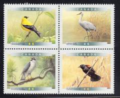 Canada MNH Scott #1773a Block Of 4 46c Birds Of Canada - Unused Stamps