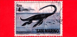 SAN MARINO - 1965 - Usato  - Animali Preistorici - Animals - 4 L. • Elesmosauro - Gebruikt