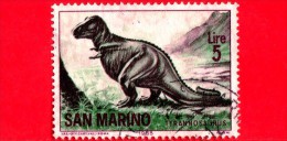 SAN MARINO - 1965 - Usato  - Animali Preistorici - Animals - 5 L. • Tirannosauro - Gebruikt
