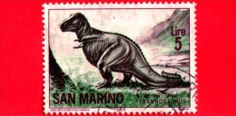 SAN MARINO - 1965 - Usato  - Animali Preistorici - Animals - 5 L. • Tirannosauro - Gebraucht