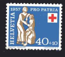 Svizzera * - 1957 - Pro Patria. 40+10 C. Spezzatura - Ungebraucht