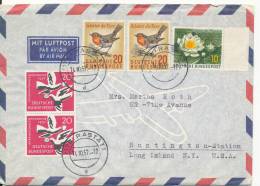 Germany Air Mail Cover Sent To USA Rastatt 14-10-1957 - Covers & Documents