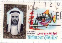 UMM AL-QIWAIN - Usato - 1973 - Sceicco Rashid Bin Ahmad Al Mu'alla - Pesci - Vita Marina - 10 - Umm Al-Qiwain