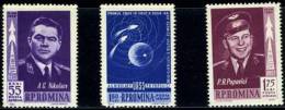 1962 The First Group Flight - Vostok 3 And 4,Romania, Mi.2096-2098,MNH - Unused Stamps