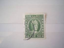 ITALIA REPUBBLICA - USATO - MARCA DA BOLLO ITALIA TURRITA - £ 50 - Steuermarken