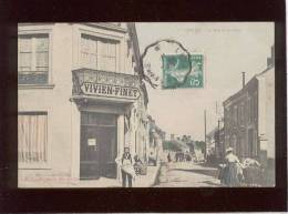 72 Conlie La Rue De La Gare édit. Chesnais Couleur , Animée , Fromages Vivien Finet - Conlie