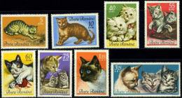 1965 Cats,Romania,Mi.2387-2394 ,MNH - Unused Stamps