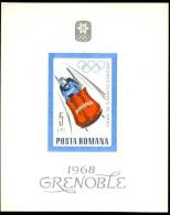 1967 Winter Olympics - Grenoble,Romania,Mi.BL 64,MNH - Unused Stamps