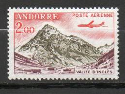 ANDORRE P Aérienne 2,00f Orange Violet Brun Gris Olive 1961-64 N°5 - Poste Aérienne