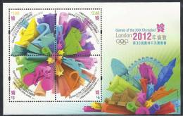 Hong Kong 2012 Olympic London S/s Sport Windsurfing Rowing Badminton Archery Table Tennis Cycling Swimming - Unused Stamps