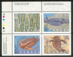 1990 Canada Dinosauri Dinosaurs Dinosaures Preistorici Prehistoric Prèhistorique Set MNH** Fo182 - Fossiles