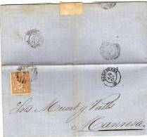 Carta Entera Barcelona 1867, Parrilla Numeral 2 - Covers & Documents