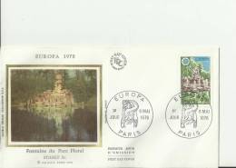 EUROPA 1978 - FRANCE FDC -FONTAINE DU PARC FLORAL W/ 1  ST OF 1,40 FR. PARIS MAY 6 1978 REF 009/1 - 1978