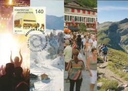 LIECHTENSTEIN - EUROPA 2012 -TEMA " VISITE LIECHTENSTEIN".- MAXIMUM CARD De La SERIE De 1 V. - 2012