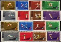 Leichtathletik-EURO 1962 Polen 1338/5 A Plus B ** 7€ Sprung Staffellauf Speer-Wurf Diskuswurf Sprint Sport Set Of Polska - Perfins