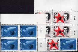 Raumfahrt 1961 Polen 1257/8 Plus 4-Block ** 7€ Bahn Von WOSTOK 2 Kosmonaut Titow Taube über Erde  Space Sheet Of Polska - Nuevos