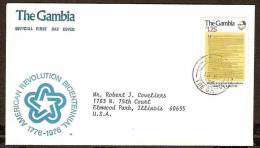 GAMBIA 1976 AMERICAN REVOLUTION BI CENTENERY, DECLARATION FDC # 5470 - Gambie (1965-...)