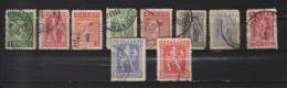 Grèce, Série De 1911-21, N° 179 à 186, 189 Et 190, 10 Timbres, Oblitérés - Used Stamps