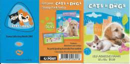 $5 Cats & Dogs Full Peel & Stick Booklet  Contains 10 X 50 Cent Stamps Complete Unused - Booklets