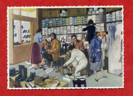 * Carte Illustrée éditée Par COMPTOIR De FAMILLE-Chez Le Marchand De Chaussures-LES COMMERCES - Shopkeepers