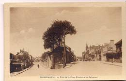 Cp , 18 , Sancoins , Rues De La Croix Blanche Et De Saint Amand , St , Vierge , Ed : Moreau - Sancoins