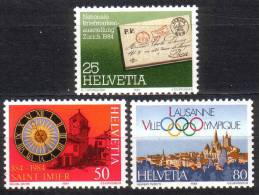 1984 Zu 705-707 / Mi 1267-1269 / YT 1196-1198 Série Complète ** / MNH - Unused Stamps