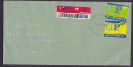 Argentina Certificado Registered Einschreiben Label 2001 Cover Letra COPENHAGEN V. Denmark Incl. 3.25 $ Stamp !! - Cartas & Documentos