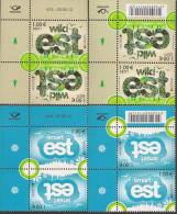 ESTONIA-  EUROPA 2012 -TEMA ANUAL " VISITE ESTONIA ".- 4 SERIES En 2 X 2 PARES INVERTIDOS - 2012
