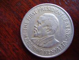 KENYA 1969  ONE SHILLING  KENYATTA Copper-Nickel  USED COIN In GOOD CONDITION. - Kenya