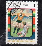 1986 World Cup Football Championship, Mexico  - Footballers 1C  CTO - Gebruikt