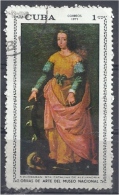 1971 National Museum Paintings  -1c. - "St. Catherine Of Alexandria" (Zurbaran  CTO - Gebraucht