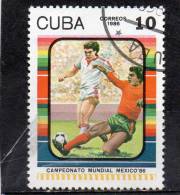 1986 World Cup Football Championship, Mexico - Footballers 10C   CTO - Usati