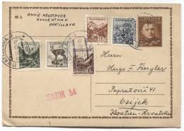 SLOVAKIA WW2 - Bratislava, Traveled To Osijek NDH / Croatia, Censorship Censura, 1942. - Used Stamps